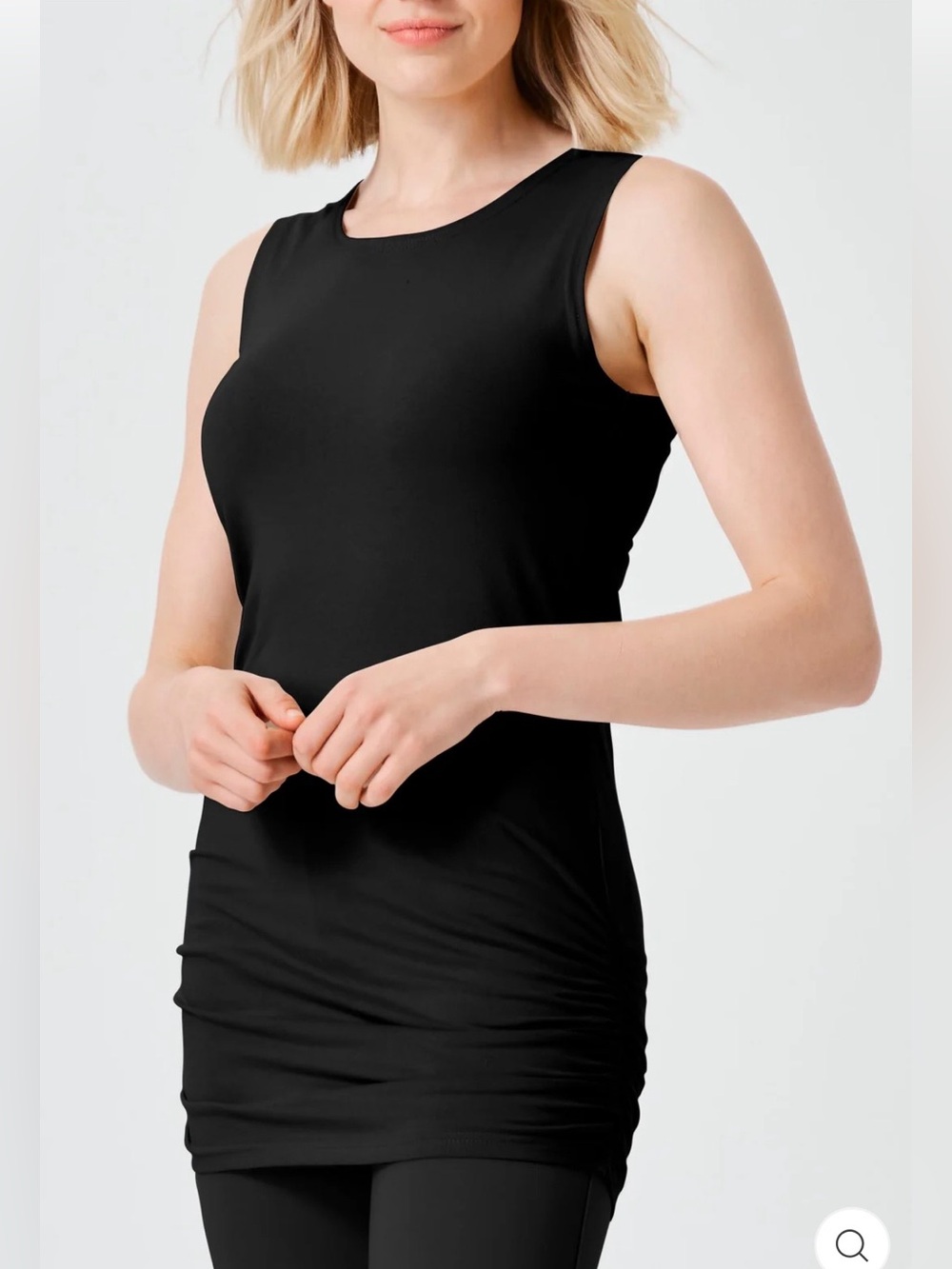 Planet by Lauren G Black Sleeveless Tunic Top